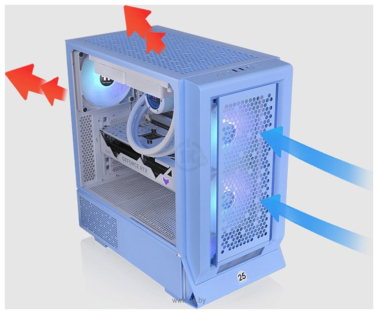 Фотографии Thermaltake Ceres 350 MX Hydrangea Blue CA-1Z3-00MFWN-00