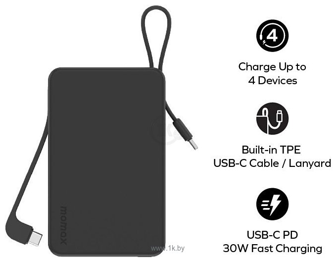 Фотографии Momax 1-Power Vital+ Built-In USB-C IP139 20000mAh Фотографии Momax 1-Power Vital+ Built-In USB-C IP139 20000mAh