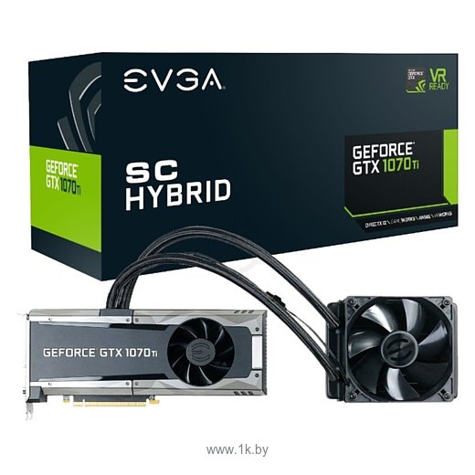 Фотографии EVGA GeForce GTX 1070 Ti 1607Mhz PCI-E 3.0 8192Mb 8008Mhz 256 bit DVI HDMI HDCP SC HYBRID