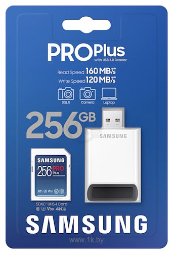 Фотографии Samsung PRO Plus SDXC Card 256GB (с кардридером)