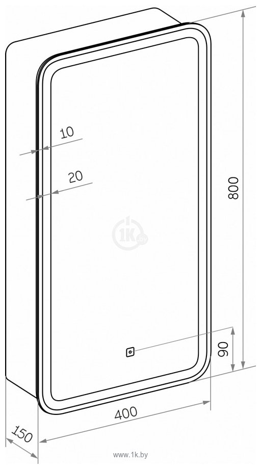 Фотографии Континент  Elliott Led 40х80 (правый)