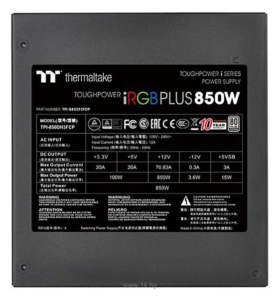 Фотографии Thermaltake Toughpower iRGB PLUS 850W Platinum
