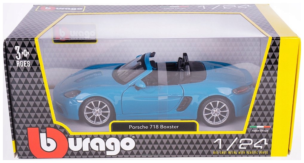 Фотографии Bburago Porsche 718 Boxster 18-21087 (голубой)