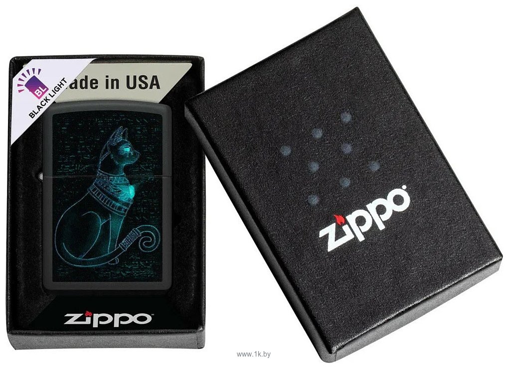 Фотографии Zippo Spiritual Cat Design Black Light 48582