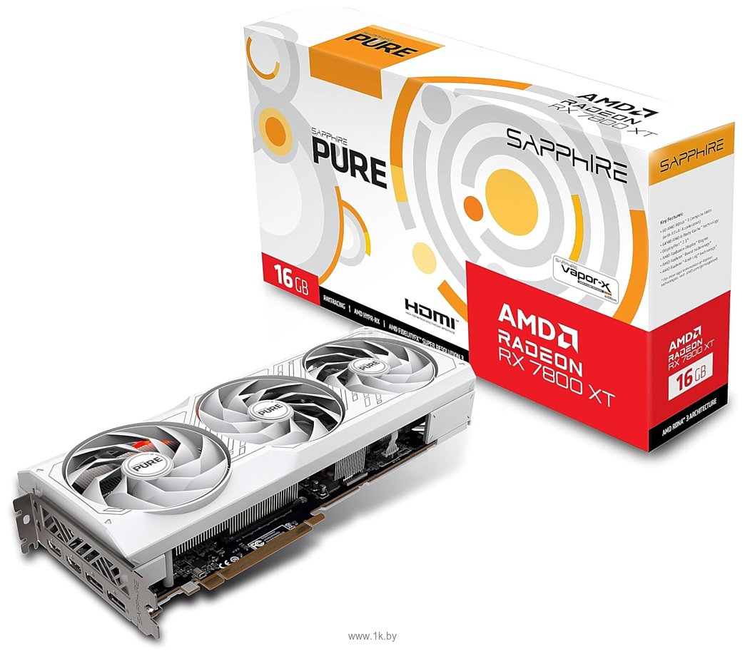 Фотографии Sapphire Pure AMD Radeon RX 7800 XT 16GB (11330-03-20G)