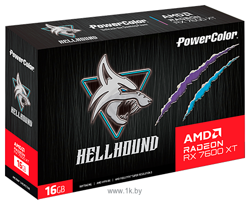 Фотографии PowerColor Hellhound AMD Radeon RX 7600 XT 16GB GDDR6 (RX 7600 XT 16G-L/OC)