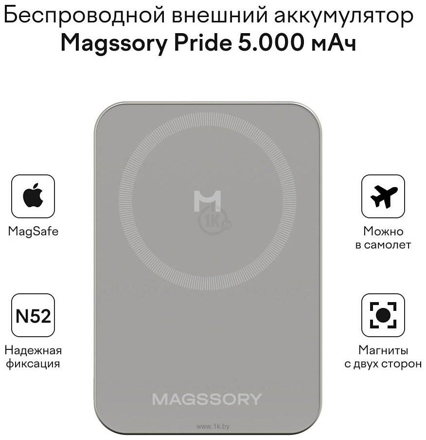 Фотографии Magssory Pride Magnetic Power Bank 5000mAh PBN011 Фотографии Magssory Pride Magnetic Power Bank 5000mAh PBN011