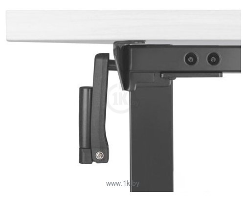 Фотографии ErgoSmart Manual Desk Compact (белый/натуральный дуб)