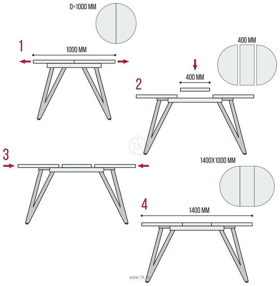 Фотографии Millwood Женева 3 Л D100-140x100x76 (дуб белый Craft-металл белый)