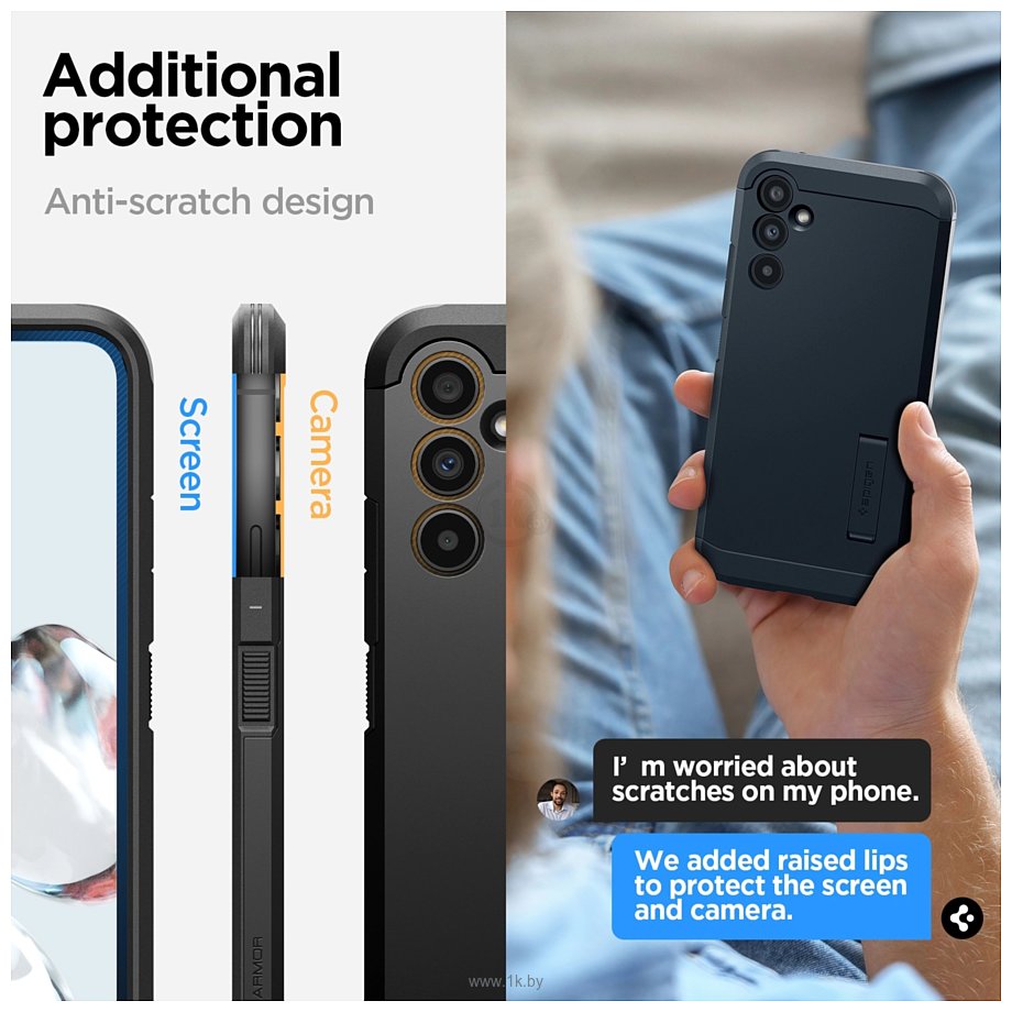 Фотографии Spigen Tough Armor для Galaxy A34 5G ACS05882 (черный)