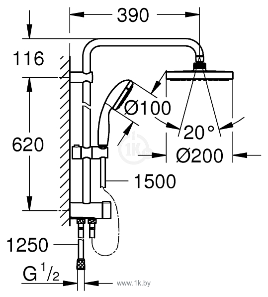 Фотографии Grohe New Tempesta System 200 27389002