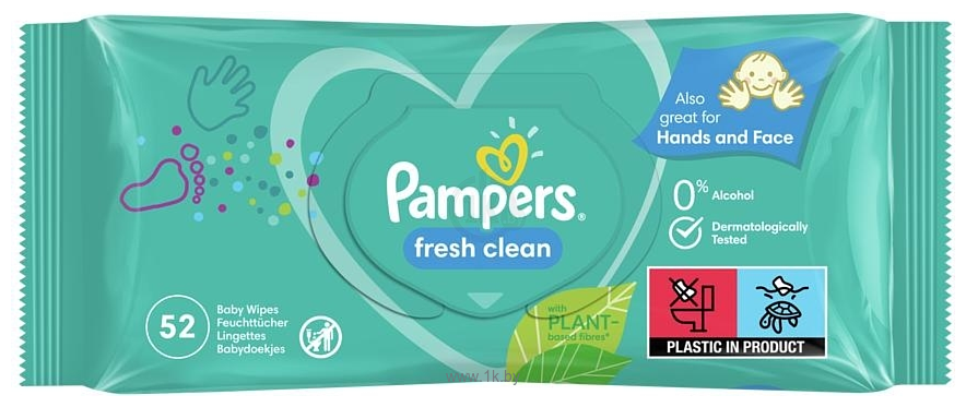 Фотографии Pampers Fresh Clean (52шт)