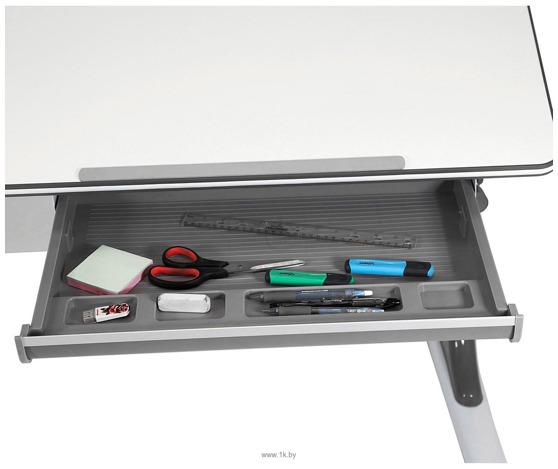 Фотографии Anatomica Study-120 Lux + надстройка + органайзер + ящик с серым креслом Ragenta (клен/серый)