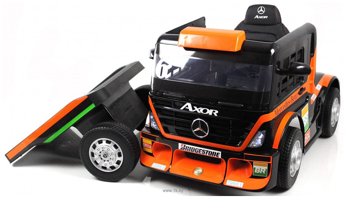 Фотографии RiverToys Mercedes-Benz Axor с прицепом H777HH (оранжевый)
