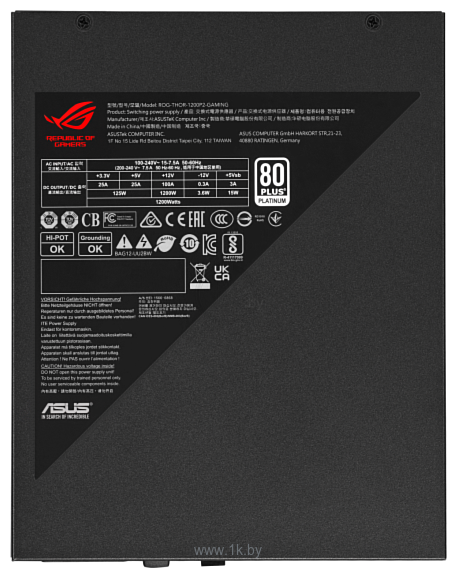 Фотографии ASUS ROG Thor 1200W Platinum II ROG-THOR-1200P2-GAMING