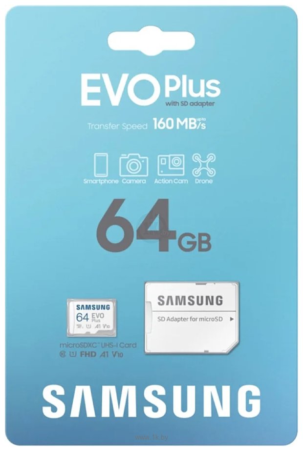 Фотографии Samsung EVO Plus 2024 microSDXC 64GB (с адаптером)