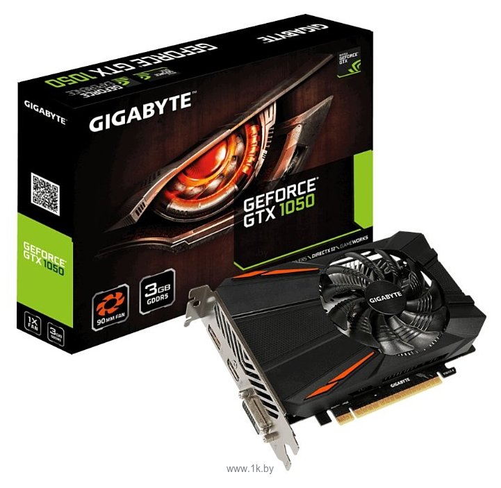 Фотографии GIGABYTE GeForce GTX 1050 1392MHz PCI-E 3.0 3072MB 7008MHz 96 bit DVI HDMI HDCP