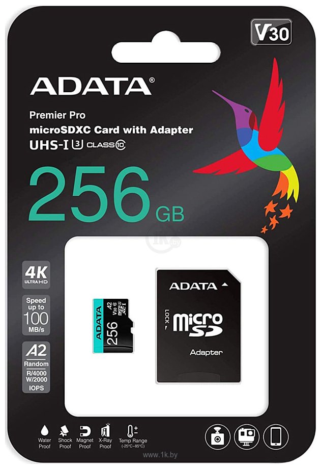 Фотографии ADATA Premier Pro AUSDX256GUI3V30SA2-RA1 microSDXC 256GB (с адаптером)