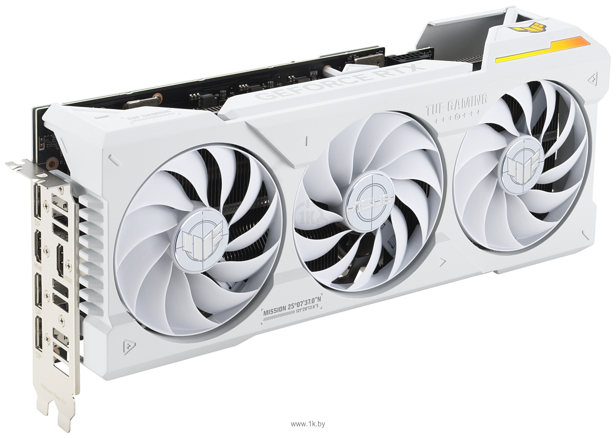 Фотографии ASUS TUF Gaming GeForce RTX 4070 Ti Super 16GB GDDR6X White OC Edition (TUF-RTX4070TIS-O16G-WHITE-GAMING)