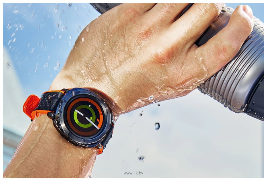 Фотографии Samsung Braloba Hybrid для Galaxy Watch 42mm/Gear Sport (черный/оранж.)