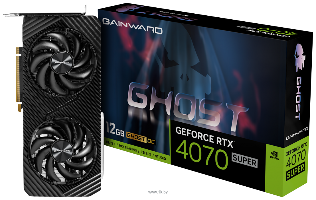 Фотографии Gainward GeForce RTX 4070 Super Ghost OC (NED407SS19K9-1043B)