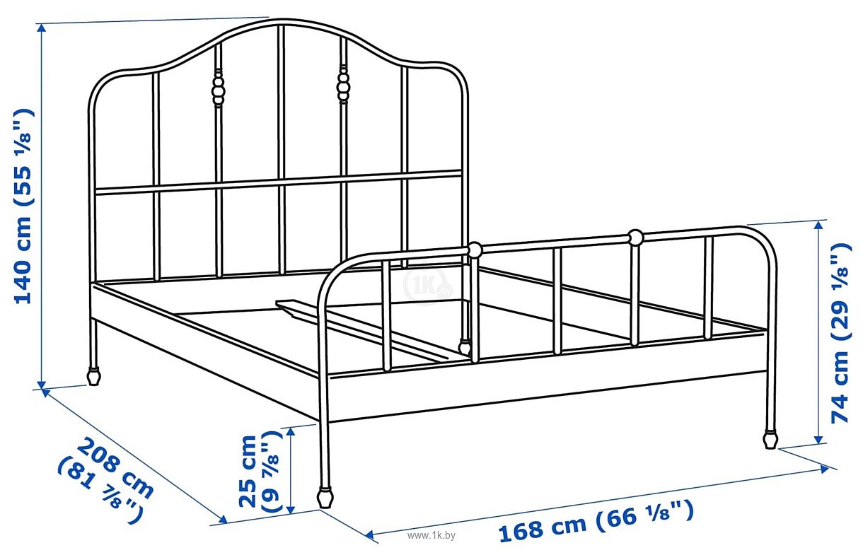 Фотографии Ikea Сагстуа 200x160 (черный, без основания) 692.688.31