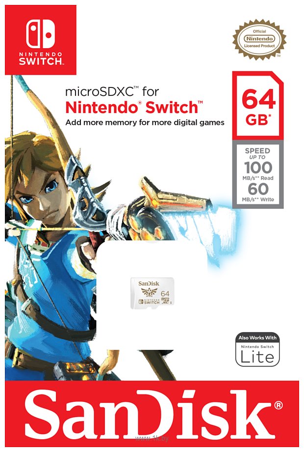 Фотографии SanDisk For Nintendo Switch microSDXC SDSQXAT-064G-GNCZN 64GB