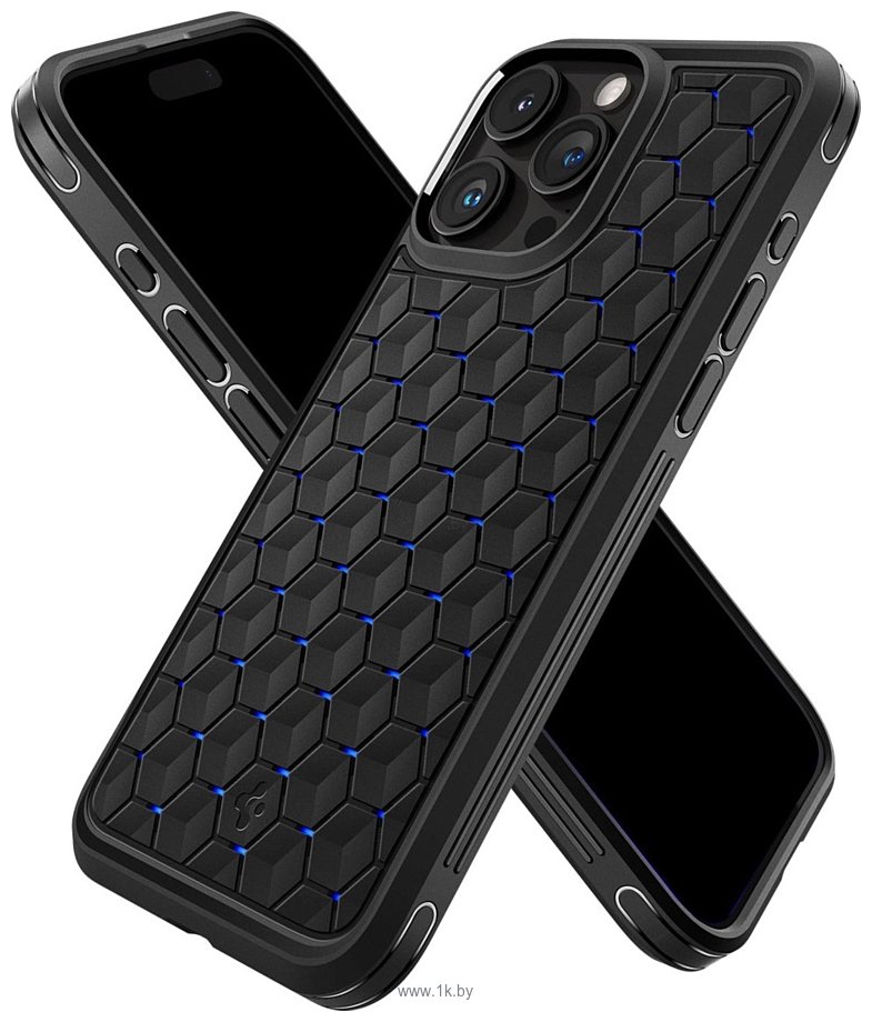 Фотографии Spigen Cryo Armor для iPhone 15 Pro Max ACS06603 (черный/синий)