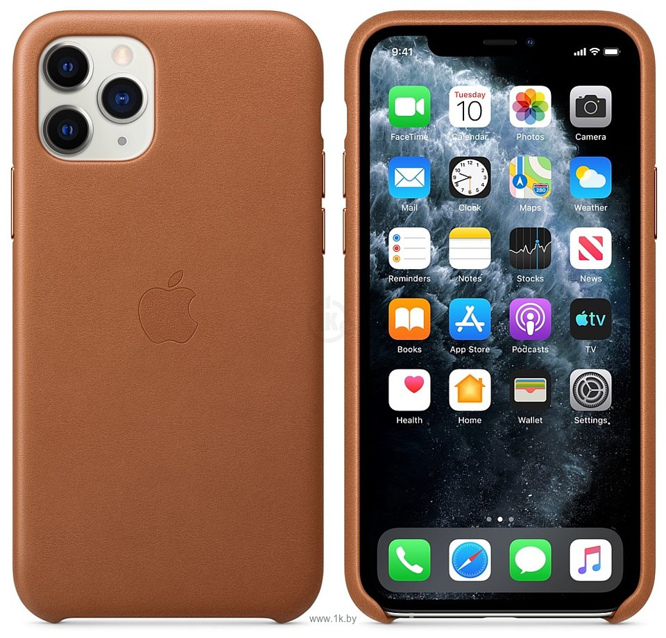 Фотографии Apple Leather Case для iPhone 11 Pro (золотисто-коричневый)