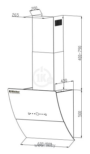 Фотографии Backer AH60E-THSL200C Black Glass