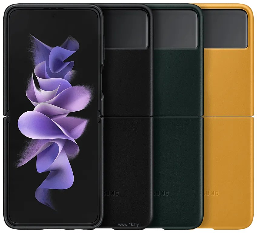 Фотографии Samsung Leather Cover для Samsung Galaxy Z Flip3 (черный)