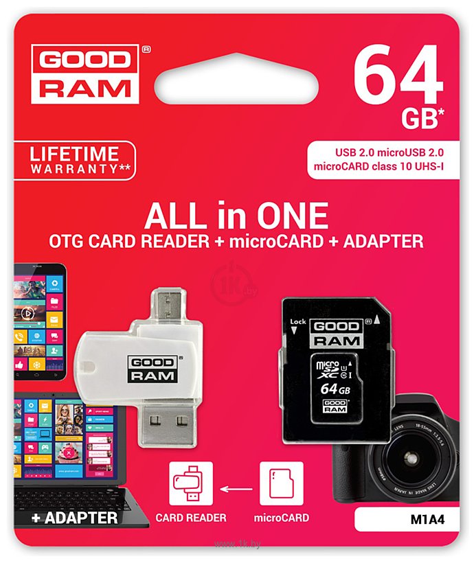 Фотографии GOODRAM ALL in ONE microSDXC M1A4-0640R12 64GB