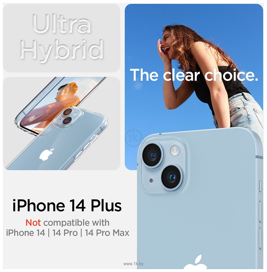 Фотографии Spigen Ultra Hybrid iPhone 14 Plus ACS04894 (прозрачный)
