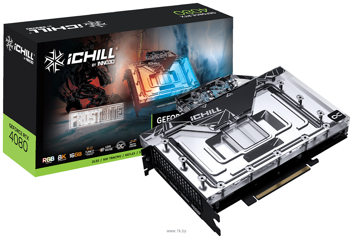 Фотографии INNO3D GeForce RTX 4080 16GB iChill Frostbite (C4080-166XX-1870FB)