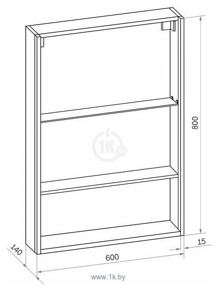 Фотографии Континент  Filit Led 60x80 (правый, черный)