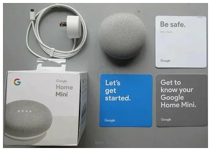 Фотографии Google Home Mini Chalk (GA00210) Фотографии Google Home Mini Chalk (GA00210)