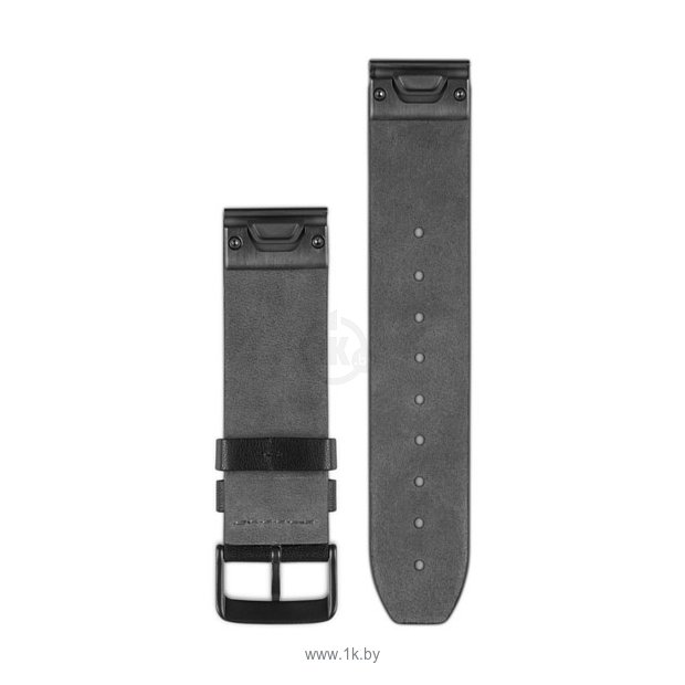 Фотографии Garmin QuickFit кожаный перфорированный 22 мм для fenix 5 (черный)