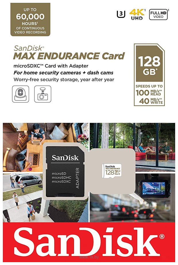 Фотографии SanDisk microSDXC SDSQQVR-128G-GN6IA 128GB (с адаптером)
