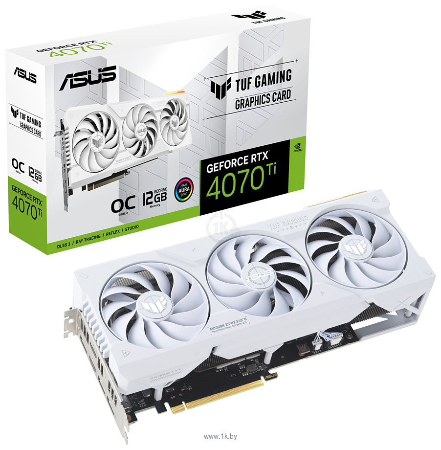 Фотографии ASUS TUF Gaming GeForce RTX 4070 Ti 12GB GDDR6X White OC Edition (TUF-RTX4070TI-O12G-WHITE-GAMING)