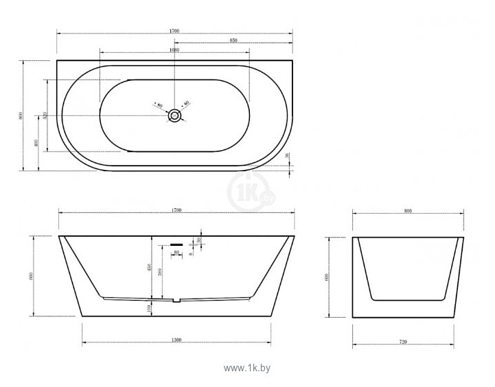 Фотографии Abber AB9216-1.7R 170х80 Фотографии Abber AB9216-1.7R 170х80