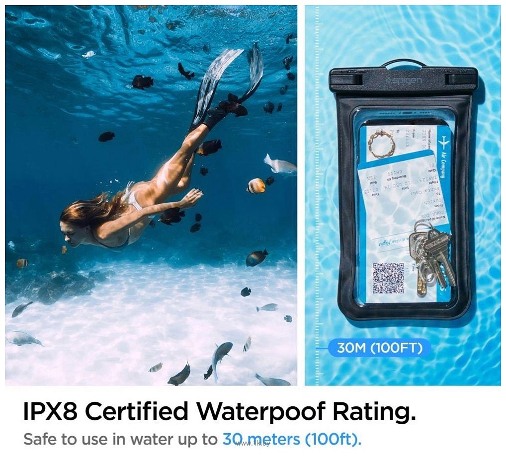 Фотографии Spigen A601 Universal Waterproof AMP04525 (черный)