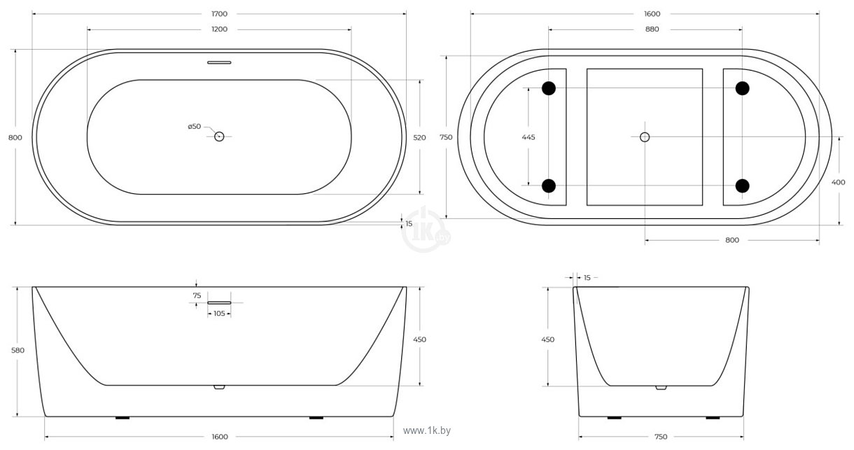 Фотографии BelBagno BB411-1700-800