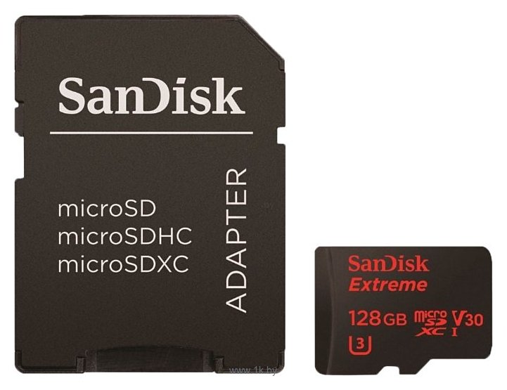 Фотографии SanDisk Extreme microSDXC Class 10 UHS Class 3 V30 90MB/s 128GB