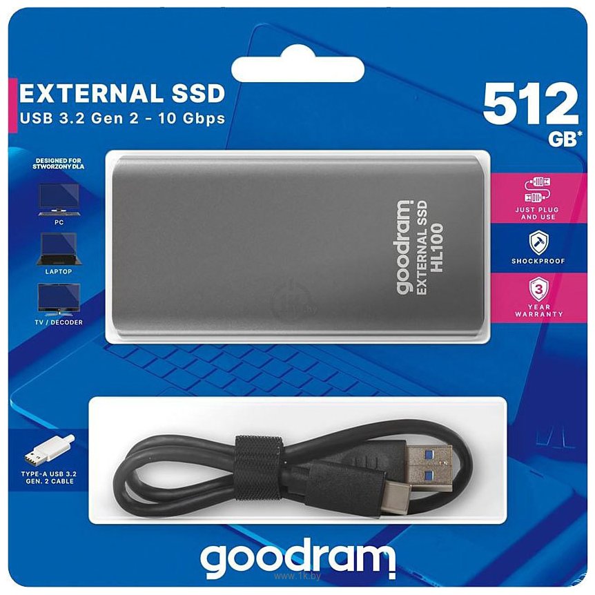 Фотографии GOODRAM HL100 512GB (серый)