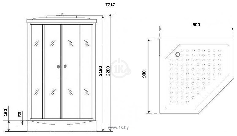 Фотографии Niagara NG-7717WD 100x100x220