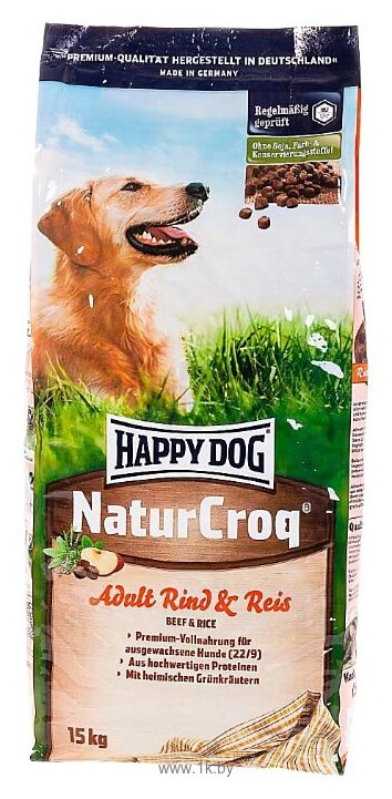 Фотографии Happy Dog (15 кг) NaturCroq Rind&Reis (говядина с рисом)