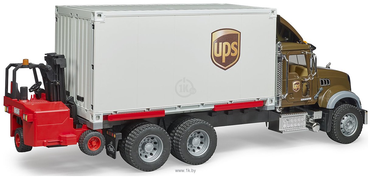 Фотографии Bruder MACK Granite UPS logistics truck 02828