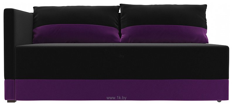 Фотографии Лига диванов Никас 105206 (левый, черный/фиолетовый)