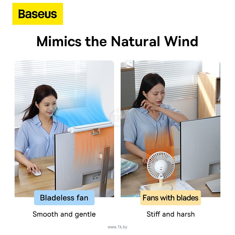 Фотографии Baseus Refreshing Monitor Clip-On & Stand-Up Desk Fan Black ACQS000001