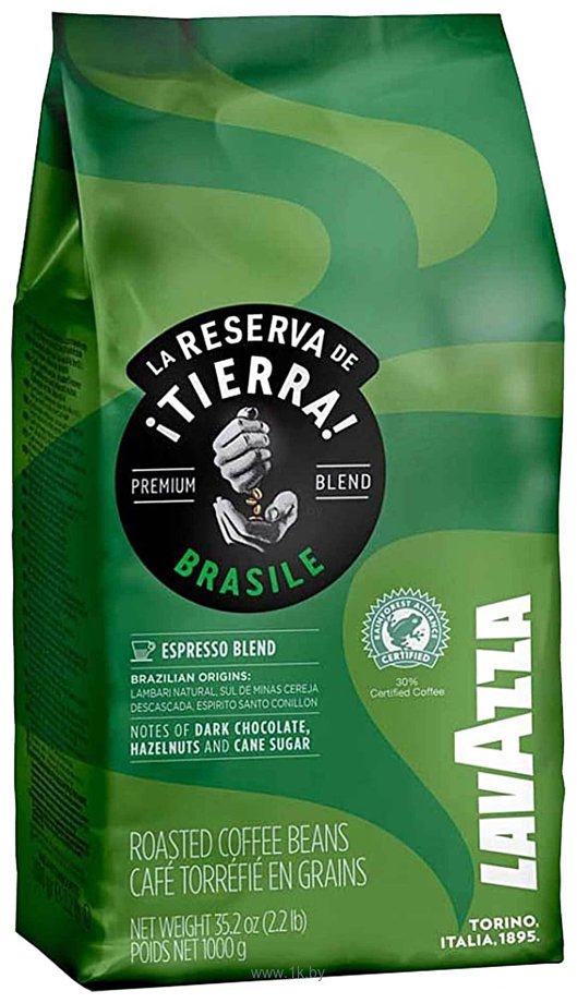 Фотографии Lavazza La Reserva de ?Tierra! Brasile blend зерновой 1 кг